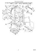 FRAME Diagram and Parts List for KUCC151EBT0  KitchenAid Trash Compactor