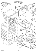 LINER Diagram and Parts List for 4ET20NKXFW02  Whirlpool Refrigerator