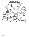 SECTION Diagram and Parts List for LEP6848AW0  Whirlpool Dryer