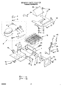 UPPER UNIT Diagram and Parts List for KSSS42MDX02  KitchenAid Refrigerator