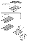 SHELF PARTS, OPTIONAL PARTS Diagram and Parts List for ET0WSRXML03  Whirlpool Refrigerator