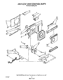 AIR FLOW AND CONTROL Diagram and Parts List for ACM492XX0  Whirlpool Air Conditioner