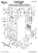 CABINET PARTS Diagram and Parts List for KRFC90100B0  KitchenAid Refrigerator