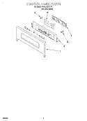 CONTROL PANEL, LITERATURE Diagram and Parts List for KEBS107DSS7  KitchenAid Wall Oven