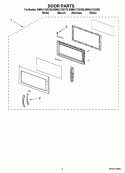 DOOR PARTS Diagram and Parts List for WMH2175XVQ0  Whirlpool Microwave