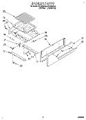 BROILER Diagram and Parts List for FGC355VL3  Roper Range