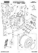 SECTION Diagram and Parts List for REP3622BL0  Roper Dryer