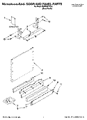 DOOR AND PANEL PARTS Diagram and Parts List for KUDS03FTPA2  KitchenAid Dishwasher