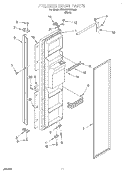 FREEZER DOOR Diagram and Parts List for KSRB27QFBL00  KitchenAid Refrigerator