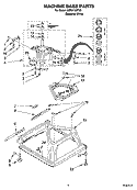 MACHINE BASE PARTS Diagram and Parts List for LBR4132PQ0  Whirlpool Washer