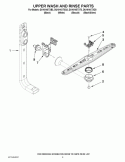 UPPER WASH AND RINSE PARTS Diagram and Parts List for DU1014XTXQ3  Whirlpool Dishwasher