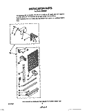 INSTALLATION Diagram and Parts List for X05002V0  Roper Air Conditioner