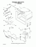 FREEZER LINER PARTS Diagram and Parts List for GB9SHDXVS03  Whirlpool Refrigerator