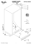 CABINET, LITERATURE Diagram and Parts List for EV200FXKQ04  Whirlpool Freezer