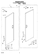 DOOR PARTS Diagram and Parts List for PVWN600LW1  Whirlpool Cabinet