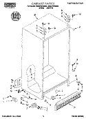 CABINET Diagram and Parts List for RS25AWXEW00  Roper Refrigerator