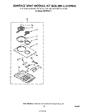 SURFACE UNIT RCK889-1 , LITERATURE Diagram and Parts List for RS576PXP1  Whirlpool Range