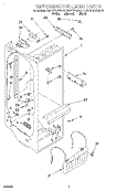REFRIGERATOR LINER Diagram and Parts List for KSRP27QDAL01  KitchenAid Refrigerator
