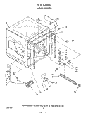 TUB , LITERATURE AND OPTIONAL Diagram and Parts List for DP3840XPN2  Whirlpool Dishwasher