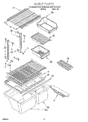 SHELF, LIT/OPTIONAL Diagram and Parts List for 3VET19NKFW01  Whirlpool Refrigerator