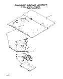 COMPONENT SHELF AND LATCH Diagram and Parts List for RB760PXYQ3  Whirlpool Wall Oven