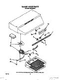 SECTION Diagram and Parts List for RH4736XWN1  Whirlpool Range Hood