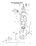 TUB AND BASKET Diagram and Parts List for LA5880XKW2  Whirlpool Washer