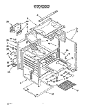 OVEN Diagram and Parts List for FGP335YL0  Roper Range