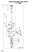 BRAKE AND DRIVE TUBE PARTS Diagram and Parts List for IP41000  Inglis Washer