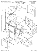OVEN Diagram and Parts List for KEBS247DBL8  KitchenAid Wall Oven