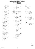 WIRING HARNESS PARTS Diagram and Parts List for 7MWS89700SM0  Whirlpool Washer