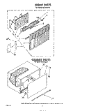 FRONT , CABINET Diagram and Parts List for ACW094XM1  Whirlpool Air Conditioner