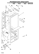 REFRIGERATOR LINER PARTS Diagram and Parts List for KSRA25KKBT02  KitchenAid Refrigerator