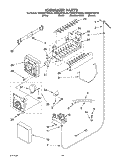ICE MAKER, OPTIONAL Diagram and Parts List for KSRB25FHBT05  KitchenAid Refrigerator
