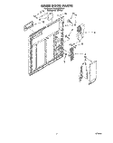 INNER DOOR Diagram and Parts List for DU930QWDQ3  Whirlpool Dishwasher