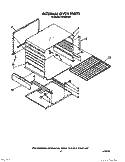 INTERNAL OVEN Diagram and Parts List for FLP330VW0  Roper Range