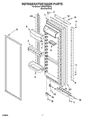 REFRIGERATOR DOOR PARTS Diagram and Parts List for KSRB22FNSS00  KitchenAid Refrigerator