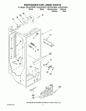 REFRIGERATOR LINER PARTS Diagram and Parts List for KSCK23FVMS01  KitchenAid Refrigerator