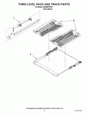 THIRD LEVEL RACK AND TRACK PARTS Diagram and Parts List for KUDE60FXPA2  KitchenAid Dishwasher