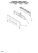 CONTROL PANEL PARTS Diagram and Parts List for KEBC171KSS05  KitchenAid Wall Oven