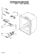 REFRIGERATOR LINER PARTS Diagram and Parts List for GX5SHDXTB00  Whirlpool Refrigerator