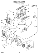 ICEMAKER PARTS, OPTIONAL PARTS Diagram and Parts List for ED5PHEXRL02  Whirlpool Refrigerator
