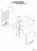 AIR FLOW PARTS Diagram and Parts List for 5ED2FHKXVQ00  Whirlpool Refrigerator