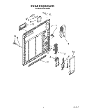 INNER DOOR Diagram and Parts List for DU8100XX0  Whirlpool Dishwasher
