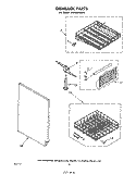 DISHRACK Diagram and Parts List for DU4500XM0  Whirlpool Dishwasher