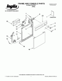 FRAME AND CONSOLE PARTS Diagram and Parts List for IWU22361  Inglis Dishwasher