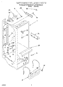 REFRIGERATOR LINER Diagram and Parts List for KSRS27QDAL01  KitchenAid Refrigerator