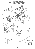 ICEMAKER PARTS Diagram and Parts List for ET9FTTXLQ13  Whirlpool Refrigerator