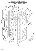 FREEZER DOOR Diagram and Parts List for 8ED22PWXBG00  Whirlpool Refrigerator