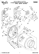 BULKHEAD, LIT/OPTIONAL Diagram and Parts List for CGE2991AG1  Whirlpool Dryer